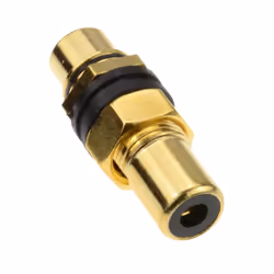 kenable Phono RCA Panel Mount Socket Through Adapter Black Audio Video Gold