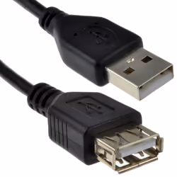 kenable 009038, 1.2 m, USB A, USB A, USB 2.0, Black