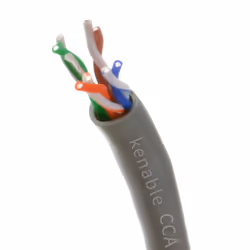 kenable Ethernet UTP CCA Cable Roll Network LAN Solid UTP CAT5e CCA Grey  50m