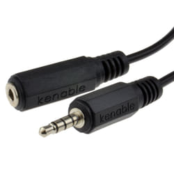 kenable 4 Pole TRRS 3 Band 3.5mm Jack Plug to 3.5mm Socket Extension Cable 5m
