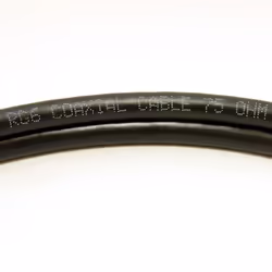 kenable TWIN Satellite Moulded F Type Plug to Socket RG6 Extension Cable  1m Black