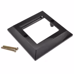 kenable Wall Mount Faceplate 85x85mm Bevelled Single Gang for 2xModules BLACK