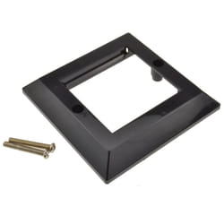 kenable Wall Mount Faceplate 85x85mm Bevelled Single Gang for 2xModules BLACK