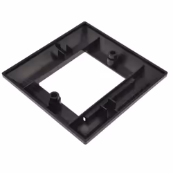 kenable Wall Mount Faceplate 85x85mm Bevelled Single Gang for 2xModules BLACK