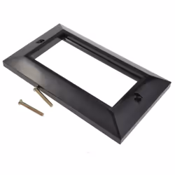 kenable Wall Mount Faceplate Bevelled Single Gang for 4 x Modules BLACK