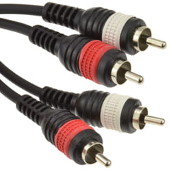 kenable 009156 audio cable 1.2 m 2 x RCA Black