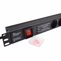 kenable Surged Power Distribution Unit PDU 6 Way Euro Schuko Socket & Plug
