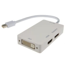kenable Mini DisplayPort to DVI D HDMI or Display Port 4kx2k Video Adapter