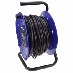 kenable 009206 power extension 50 m 4 AC outlet(s) Outdoor Black, Blue