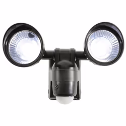 Motion Sensor Battery Powered Twin LED Security Flood Light with PIR