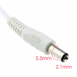 kenable 5.5 x 2.1mm DC Power Plug to Socket CCTV Extension Cable  5m WHITE
