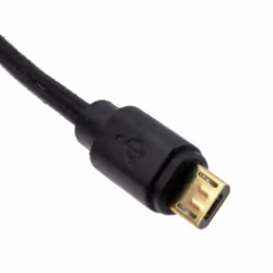 kenable BRAIDED GOLD USB 2.0 A To MICRO B FAST CHARGE Cable 24AWG 0.5m BLACK