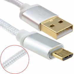 kenable 009286 USB cable USB 2.0 0.3 m USB A Micro-USB B Silver