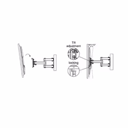 kenable Double Arm & Tilt Cantilever TV Mounting Bracket for 23 to 56 Inch TVs