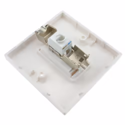 kenable SHIELDED RJ45 Face Plate Cat 6a Toolless Single Port with Keystones