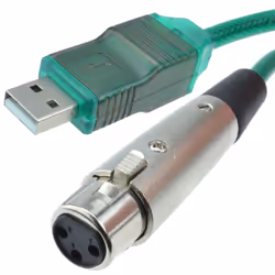 kenable Alctron Audio Interface USB TO XLR PC to Microphone Adapter Cable 3m