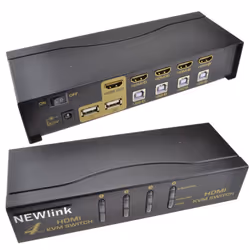kenable KVM 4 Port USB HDMI Switch Control 4 PCs with 1 Keyboard Mouse