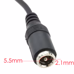 kenable 2.1mm x 5.5mm Female DC Socket to Bare Ended Power Cable 1.5m