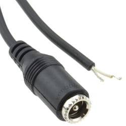 kenable 2.1mm x 5.5mm Female DC Socket to Bare Ended Power Cable 2m