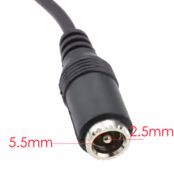 kenable 2.5mm x 5.5mm Female DC Socket to Bare Ended Power Cable 2m