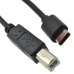 kenable USB Type C Male Plug to B Type Printer Male Plug Cable Black 2m