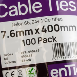 kenable 009459 cable tie Parallel entry cable tie Nylon Black 100 pc(s)
