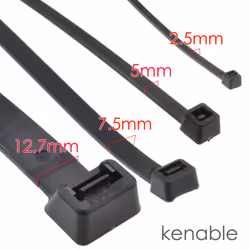 kenable Natural Cable Ties 180mm x 6.8mm Nylon 66 UL Approved [100 Pack]