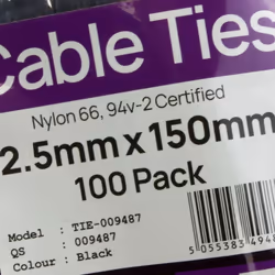 kenable 009487 cable tie Parallel entry cable tie Nylon Black 100 pc(s)