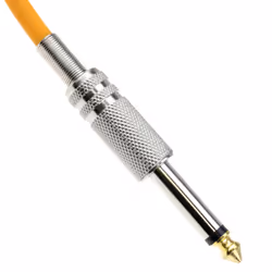 kenable PRO 6.35mm Low Noise Guitar Cable Metal Connectors Orange 4m GOLD
