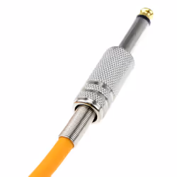 kenable PRO 6.35mm Low Noise Guitar Cable Metal Connectors Orange 6m GOLD
