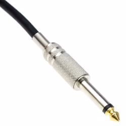 kenable PRO 6.35mm Low Noise Guitar Lead Cable Gold Metal Connectors 6m BLACK
