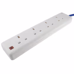 kenable 009592 power extension 2 m 4 AC outlet(s) Indoor/outdoor Blue, White