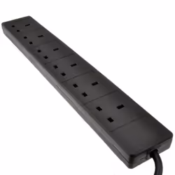 kenable 009604 power extension 0.5 m 6 AC outlet(s) Indoor Black