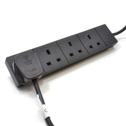 kenable 009606 power extension 0.5 m 4 AC outlet(s) Indoor Black