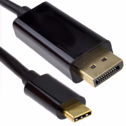 kenable USB 3.1 Type C to DisplayPort Lead UHD 4K 60Hz Adapter Cable Black 2m