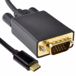 kenable 009629, 5 m, USB Type-C, VGA (D-Sub), Male, Male, Straight