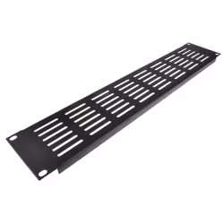 kenable 2U Blanking Plate for Comms Network Data Cabinet Rack 19 Vented Black