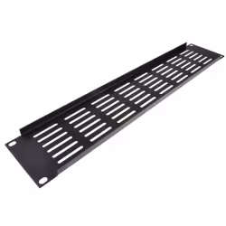 kenable 2U Blanking Plate for Comms Network Data Cabinet Rack 19 Vented Black