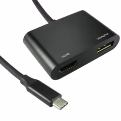kenable USB 3.1 Type C Plug to 4K HDMI and DisplayPort Socket Converter Cable
