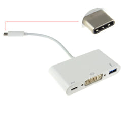 kenable USB 3.1 Type C to DVI USB Adapter & Type C Host with PD Function 15cm