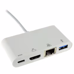 kenable USB 3.1 Type C to HDMI  USB & Gigabit Adapter with PD Function 15cm