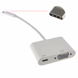 kenable USB 3.1 Type C Plug to 15 Pin VGA Alt Mode + PD Type C Socket Adapter