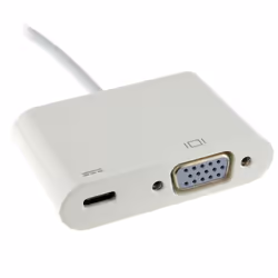 kenable USB 3.1 Type C Plug to 15 Pin VGA Alt Mode + PD Type C Socket Adapter
