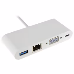 kenable USB 3.1 Type C to VGA  USB & Gigabit Adapter with PD Function 15cm