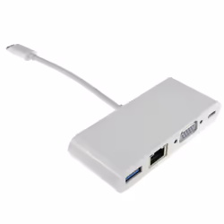kenable USB 3.1 Type C to VGA  USB & Gigabit Adapter with PD Function 15cm