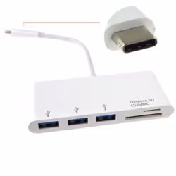 kenable USB 3.1 Type C to 3 x USB 3 Sockets & SD Micro SD Card Reader
