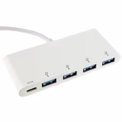 kenable USB 3.1 Type C Male to USB 4 x USB 3.0 HUB Sockets with PD 15cm