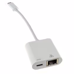kenable USB 3.1 Type C Male to RJ45 Gigabit Network Ethernet Socket with PD