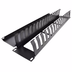 kenable 2U 19 Inch Data Comms Network Cabinet Cable Management Bar with Vents