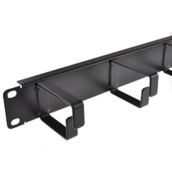 kenable Ringed Cable Management Bar 1U With 5 Metal Rings Data Cabinet 19 Inch Rack